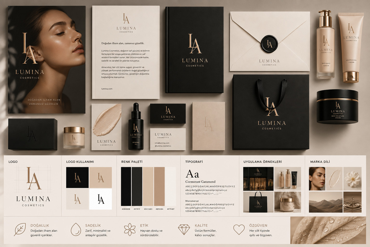 Lumina Cosmetics kurumsal kimlik çalışması
